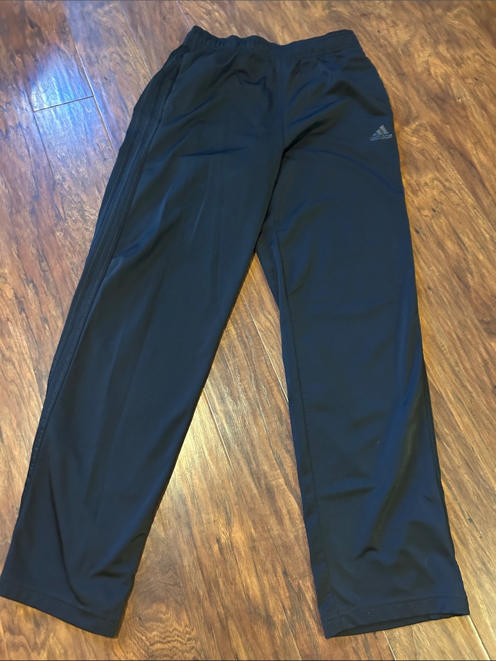 adidas Black Athletic Joggers with Logo Sz Large tall